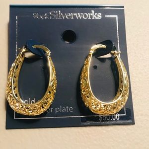 Gold Over Fine Silver Plate Earrings